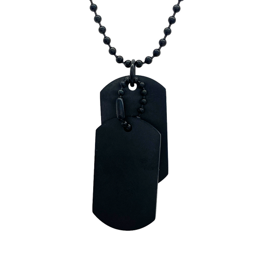 Black dog taag pendant on a white background